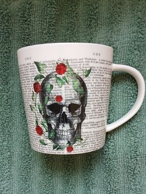 PPD Fab Funky Skull & Roses New Bone China Mug Cup
